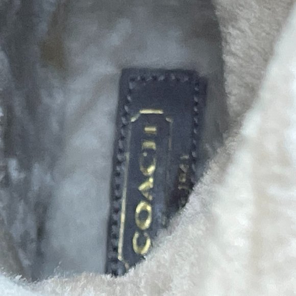 COACH TANESHA SUEDE SHEARLING Women's 7 After Ski Boot Metallic Gold Winter - Picture 12 of 16